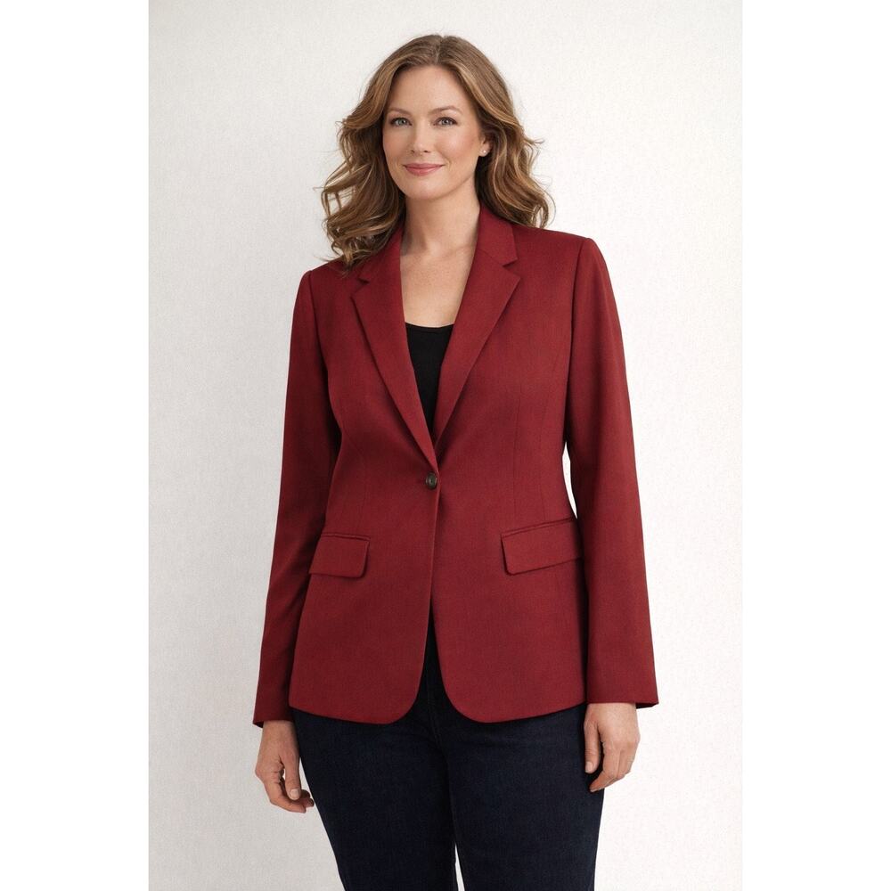 FrontRow Brick Orange Blazer Career Office Business Japan Fabric Womens Size 0